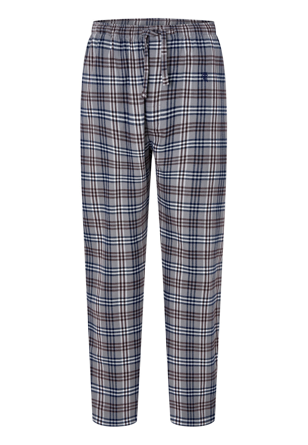 Pantalón Pijama Hombre Invierno Premium Algodón Franela Cuadros - Gris 8897_20