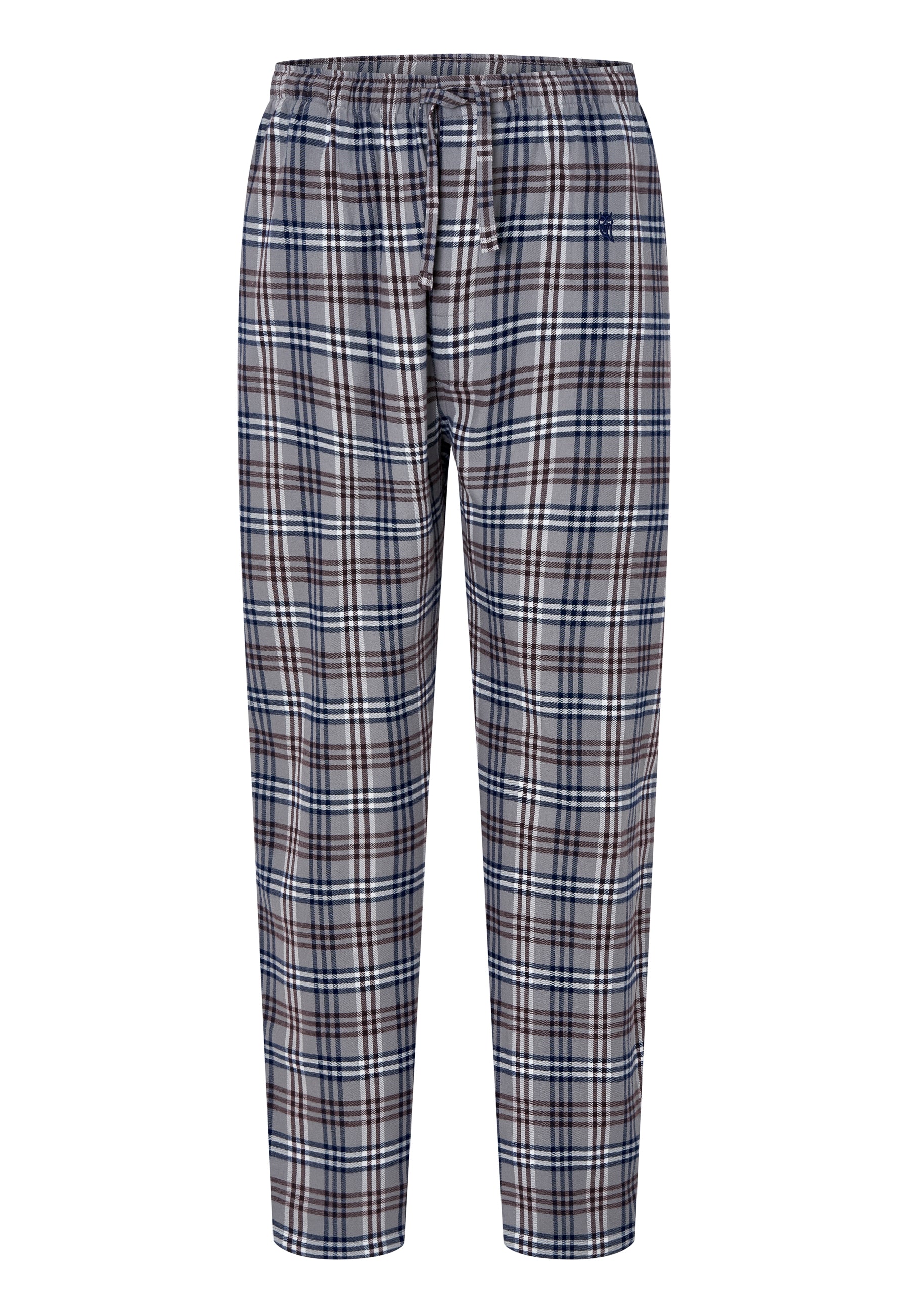 Pantalón Pijama Hombre Invierno Premium Algodón Franela Cuadros - Gris 8897_20