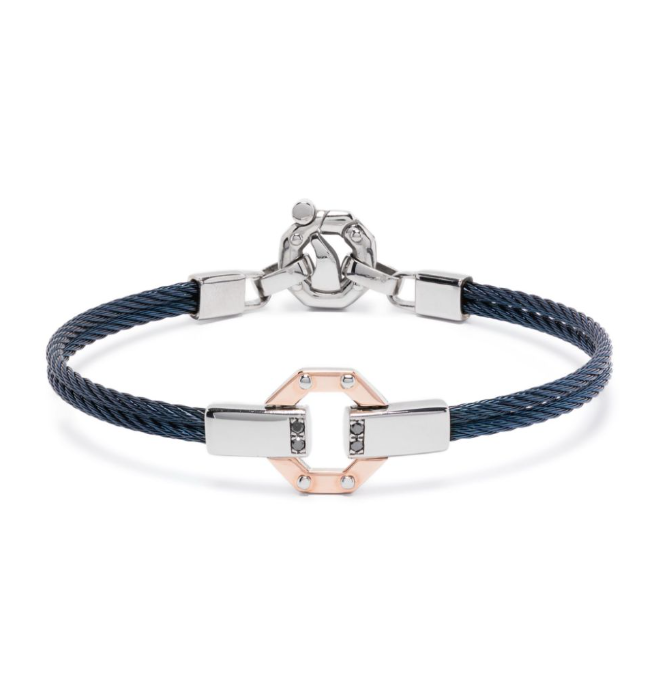 Barakà 18kt Rose Gold Diamond Bracelet — Blue