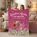 Personalizada 1-12 Flores de Nacimiento Manta Suave con Nombres y Texto Decoración del Hogar Día de la Madre Regalo de Cumpleaños para la Abuela