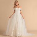 Bridal Wedding Dress Yellow Long Off the Shoulder Ball-Gown Princess