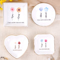 Personalizada Nacimiento Flor Amistad Plato de Cerámica Anillo Joyería Bandeja con Nombre y Texto Cumpleaños Boda Regalo para Mejores Amigas Damas de Honor
