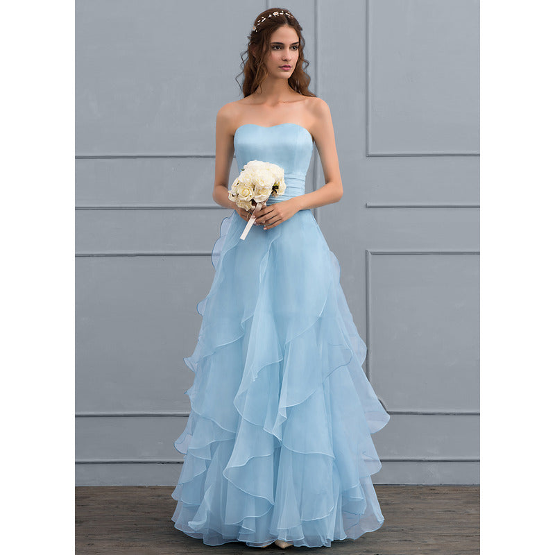 Bridal Wedding Dress Blue Long Sweetheart A-line