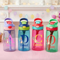 Botella de agua con nombre y pajita de silicona personalizada con las iniciales de Peter Rabbit Regalo de Pascua para cumpleaños de niños al aire libre