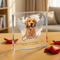 Adorno personalizado de acrílico con foto de mascota y nombre y texto Decoración para el hogar Regalo conmemorativo por simpatía para un amante de las mascotas