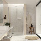 BATHME LOOK Mampara Ducha Fijo+Corredera Cromo Transparente