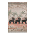 Regal Elephant Procession Accent Rug