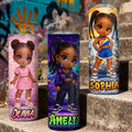 Vaso recto personalizado de 20 onzas estilo graffiti con personaje de dibujos animados Regalo diario de vuelta al cole para niños amantes del graffiti
