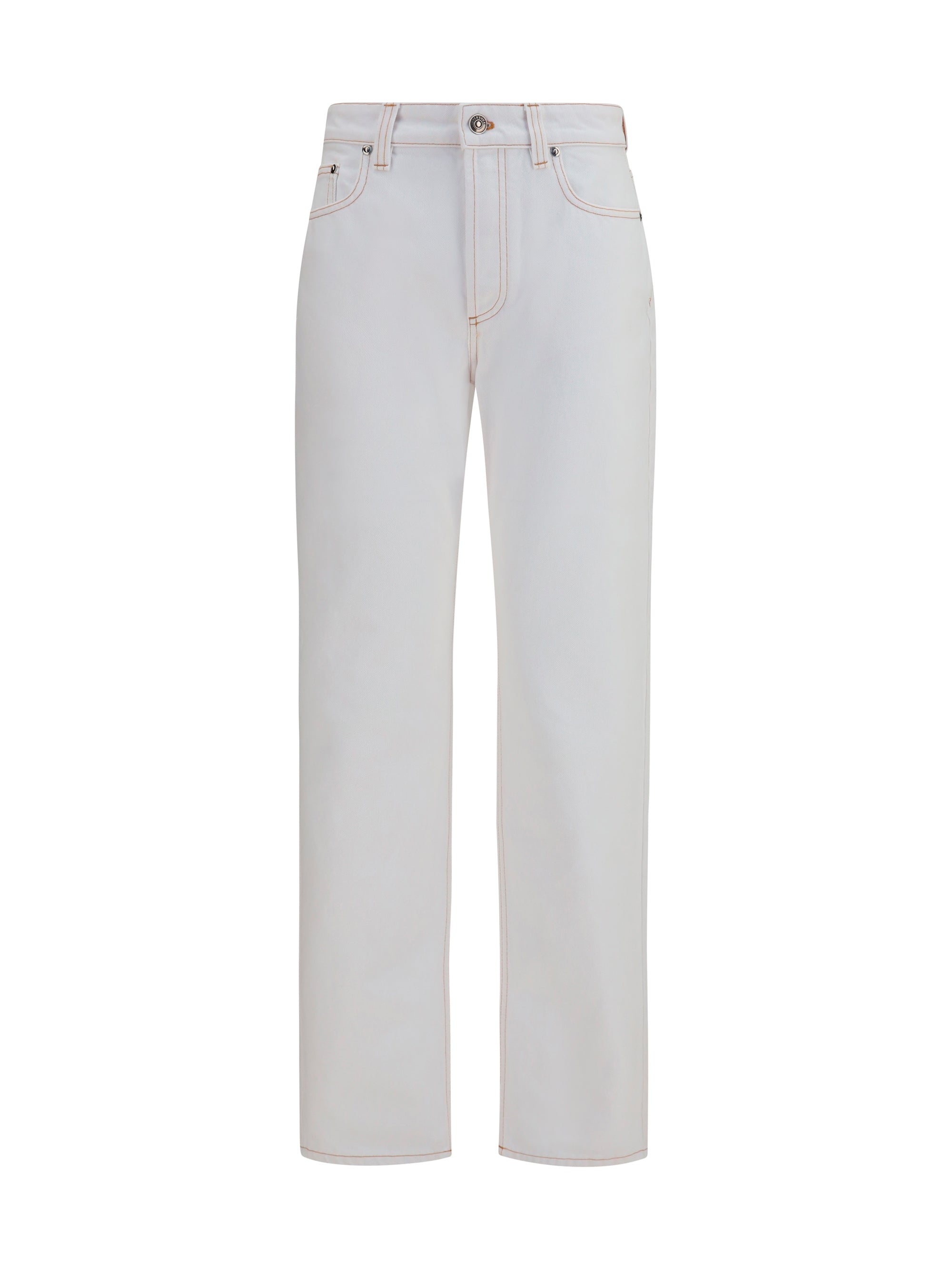 Versace High-Waisted Cotton Denim Jeans — White