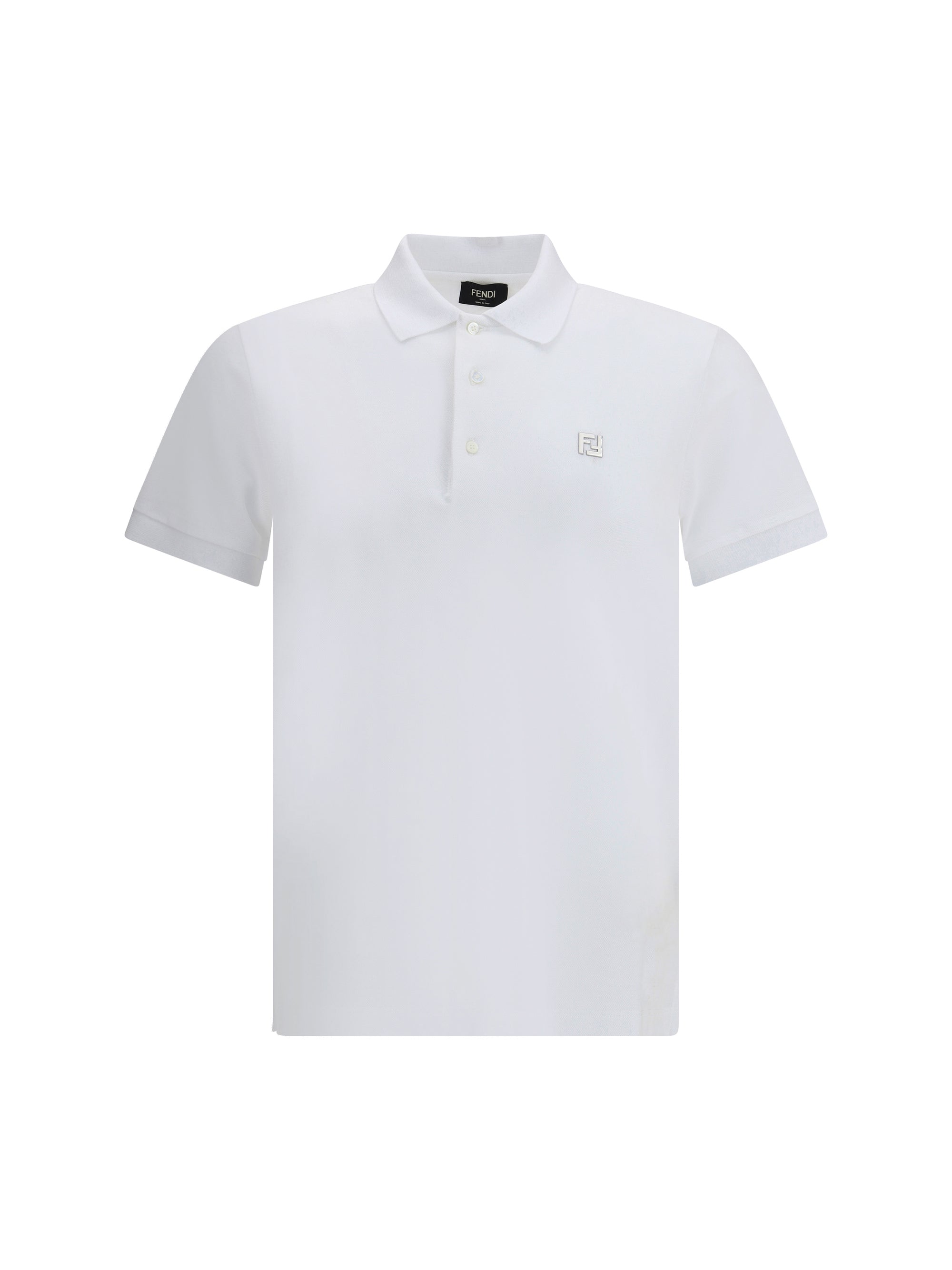 Fendi Cotton Polo — White