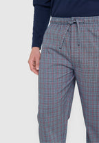 Pantalón Pijama Hombre Largo Algodón Popelín Cuadros - Gris 8919_22