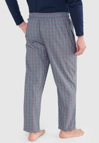 Pantalón Pijama Hombre Largo Algodón Popelín Cuadros - Gris 8919_22