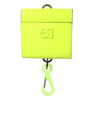 Men's Logo-Plaque Bifold Calf Leather Wallet Yellow