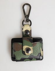 Men's Multicolor Camouflage Leather Metal Accessory Airpods Case