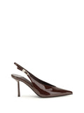 Le Silla Clivage Décolleté Slingback Heel — Brown