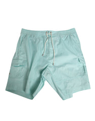 Aqua Blue Polyester Beachwear Men Shorts Swimwear Aquamarine Nylon