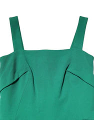 Women's Dark Green Sleeveless Rayon Bodycon Dress Acetate Spandex