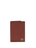 Valentino Garavani VLogo Signature Leather Card Case — Red