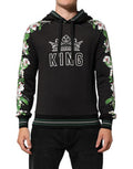 Men's King Black Orchid Floral Crown Logo Hoodie Sweater Cotton Clothing