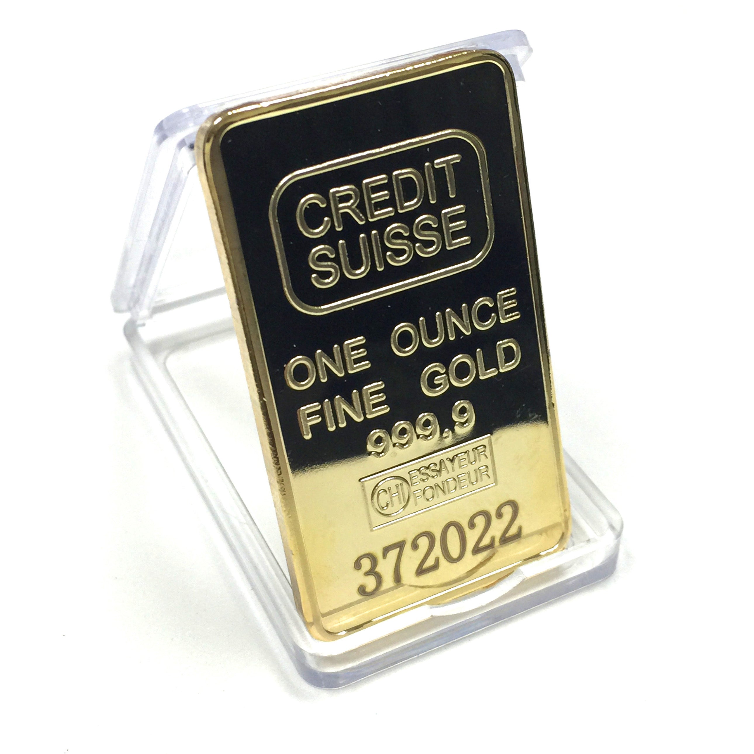 Gold Credit Suisse One Ounce Ingot Replica Prop By Prop Money Inc.