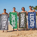 Toalla de playa de secado rápido con diseño de camuflaje personalizado y nombre Cumpleaños Fiesta en la playa Regalo para hombre