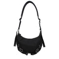 Men's Black Nylon Crossbody Bag