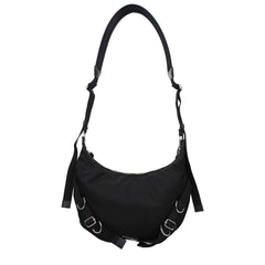 Men's Black Nylon Crossbody Bag