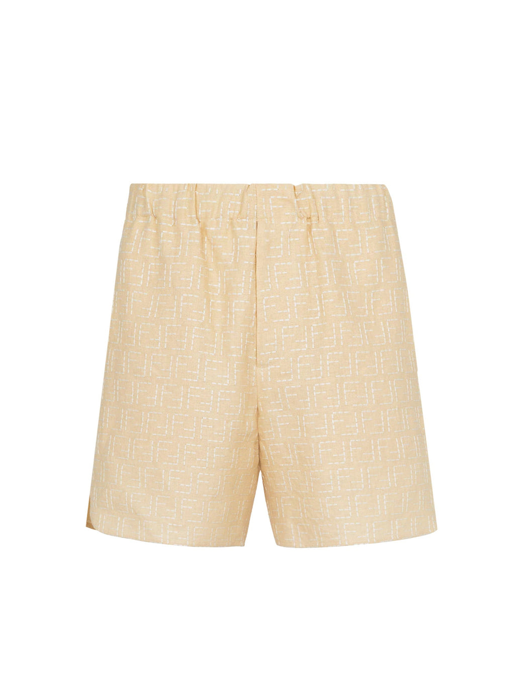Fendi Shorts Beige Lino Cotone - 50
