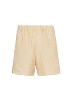 Fendi Shorts Beige Lino Cotone - 50