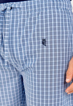Pantalón Pijama Hombre Largo Popelín Cuadros - Azul 8983_36