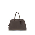 Women's Grained Calf Leather Shoulder Bag Brown Bos