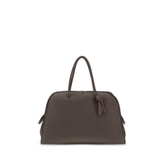 Women's Grained Calf Leather Shoulder Bag Brown Bos