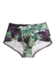 Women's Eggplant Print High-Waist Briefs Underwear Polyamide Clothing