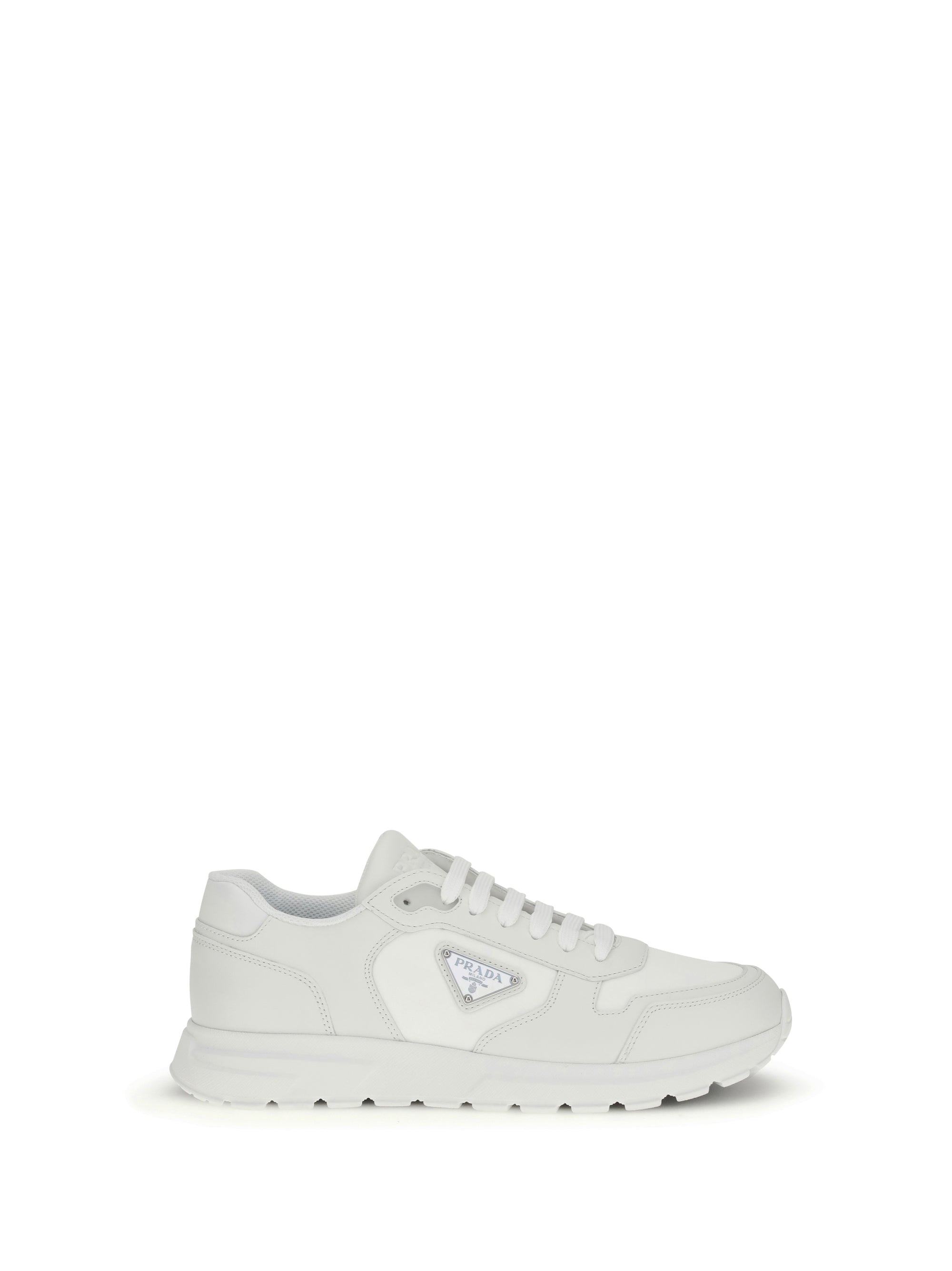 Prada Re-Nylon and Leather Sneaker — White