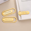 Marcapáginas sutil personalizado de acero inoxidable dorado con texto Accesorio de lectura Regalo de cumpleaños para amantes de los libros Ratones de biblioteca