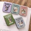 Personalizado lindo perro gato cara foto PU cuero magnético marcador clip con nombre lectura accesorios regalo de Navidad para los amantes de las mascotas ratones de biblioteca