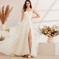 Bridal Wedding Dress Yellow Sleeveless Long Off the Shoulder A-line