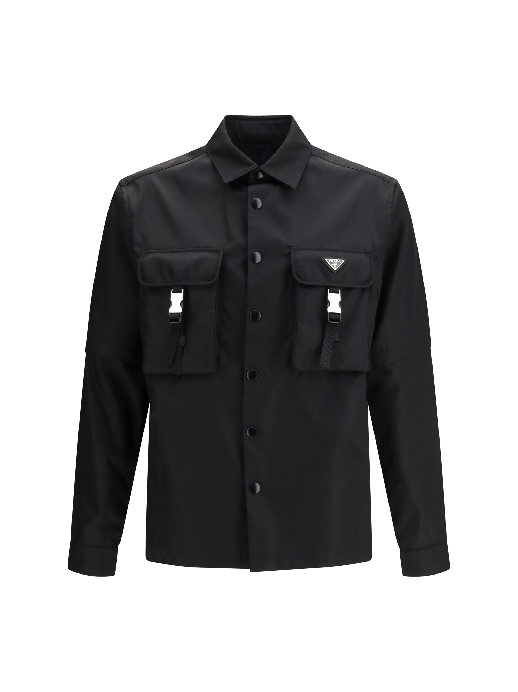 Prada Re-Nylon Recycled Polyamide Shirt — Black