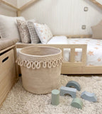 LOUNA Cotton Rope Storage Basket with "Petal" Finish
