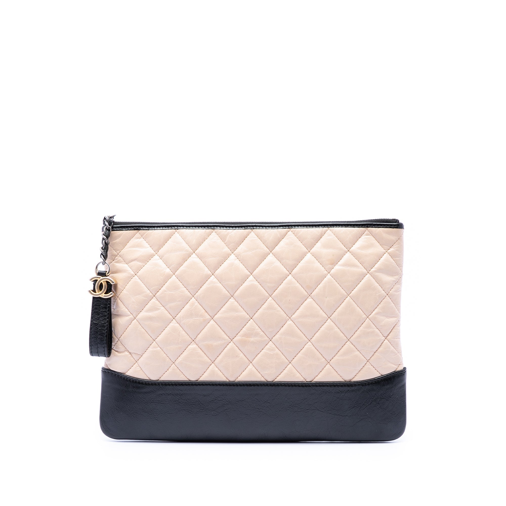 Medium Aged Calfskin Gabrielle O Case Clutch