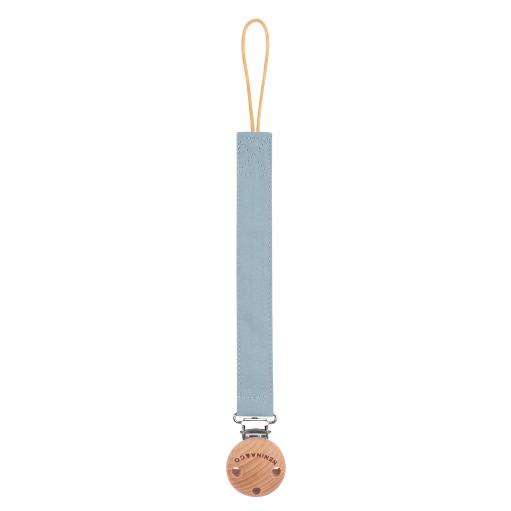 Kit Nenina & Co Gris + Azul| 2 Chupetes + 2 Chupeteros + Guardachupete