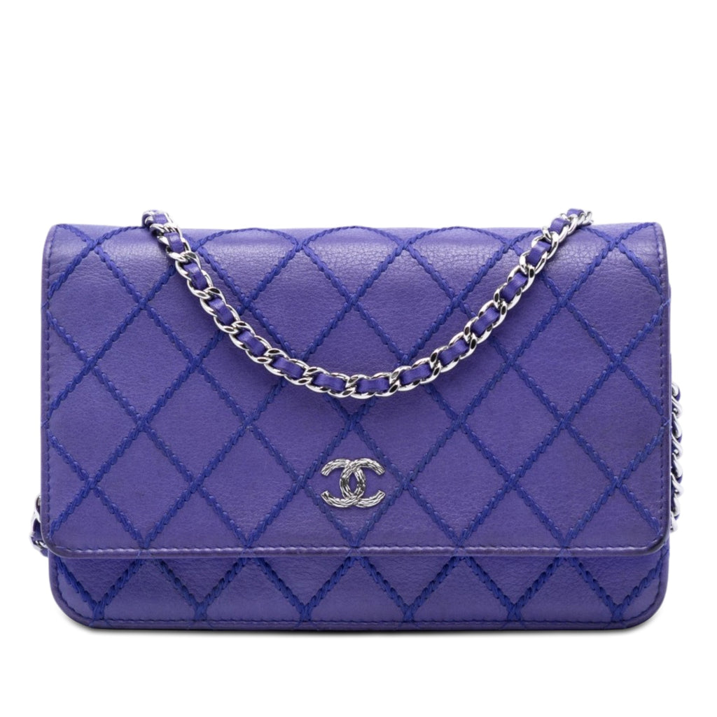 CC Quilted Calfskin Fancy Wallet On Chain