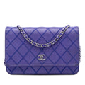 CC Quilted Calfskin Fancy Wallet On Chain