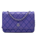 CC Quilted Calfskin Fancy Wallet On Chain