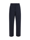The Latest Wool-Blend Straight-Leg Trousers — Navy