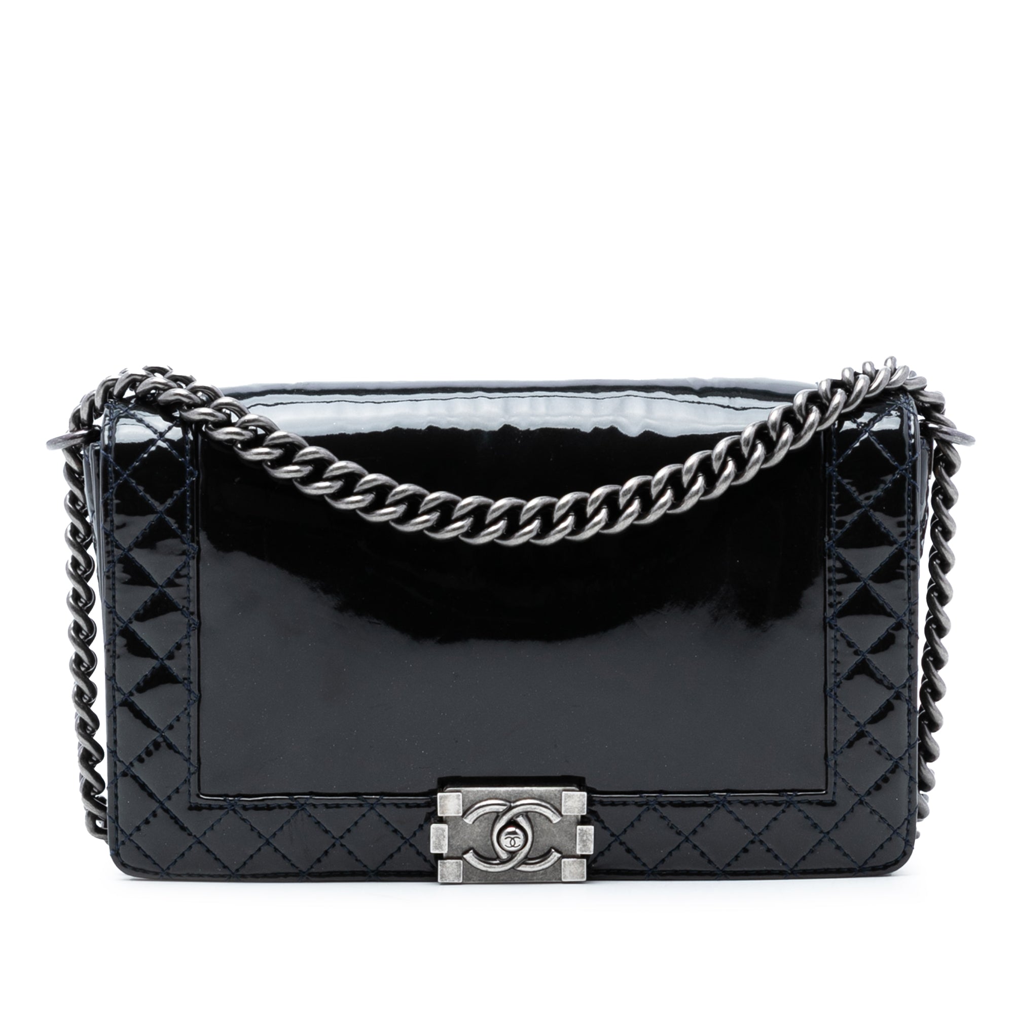 Medium Patent Boy Reverso Flap