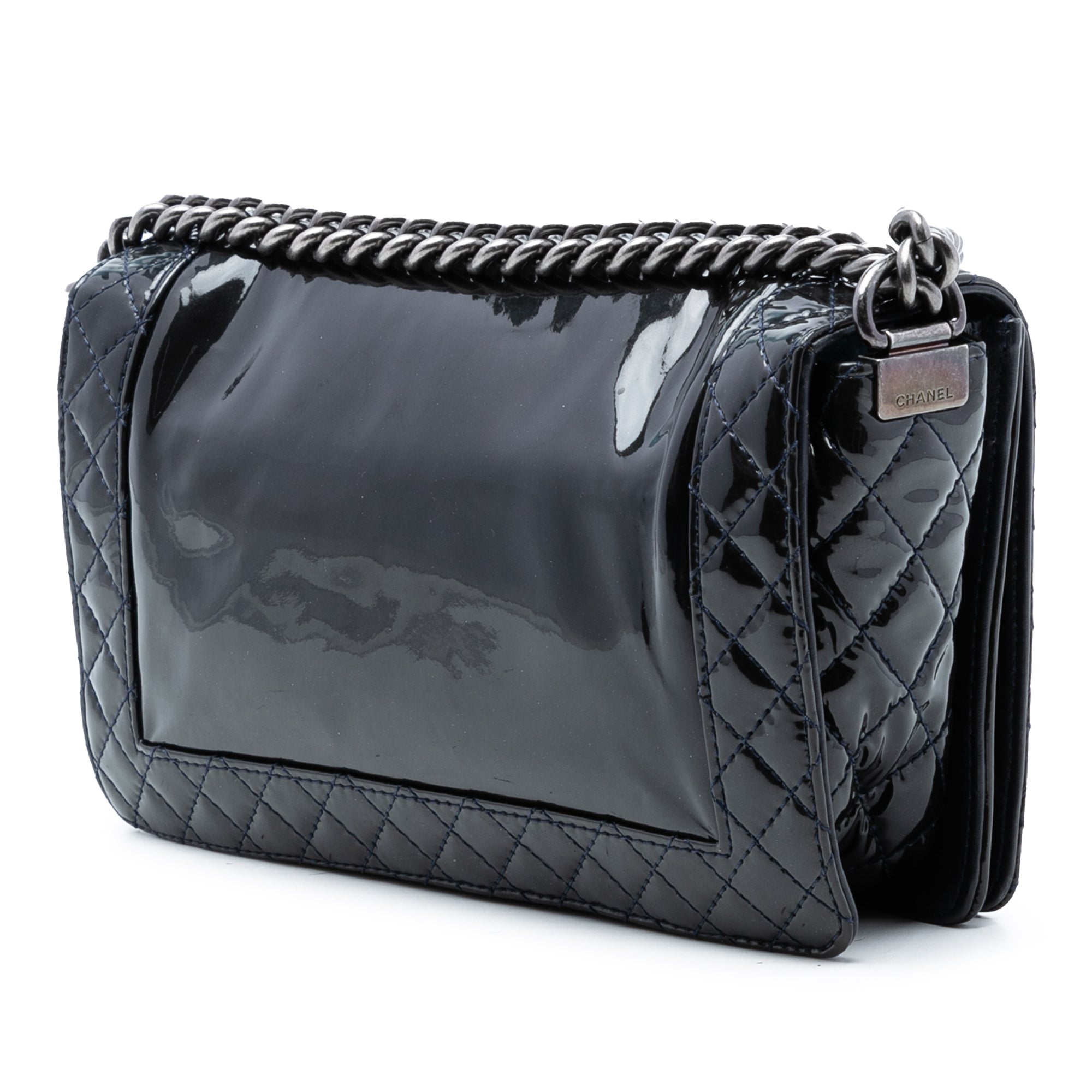 Medium Patent Boy Reverso Flap