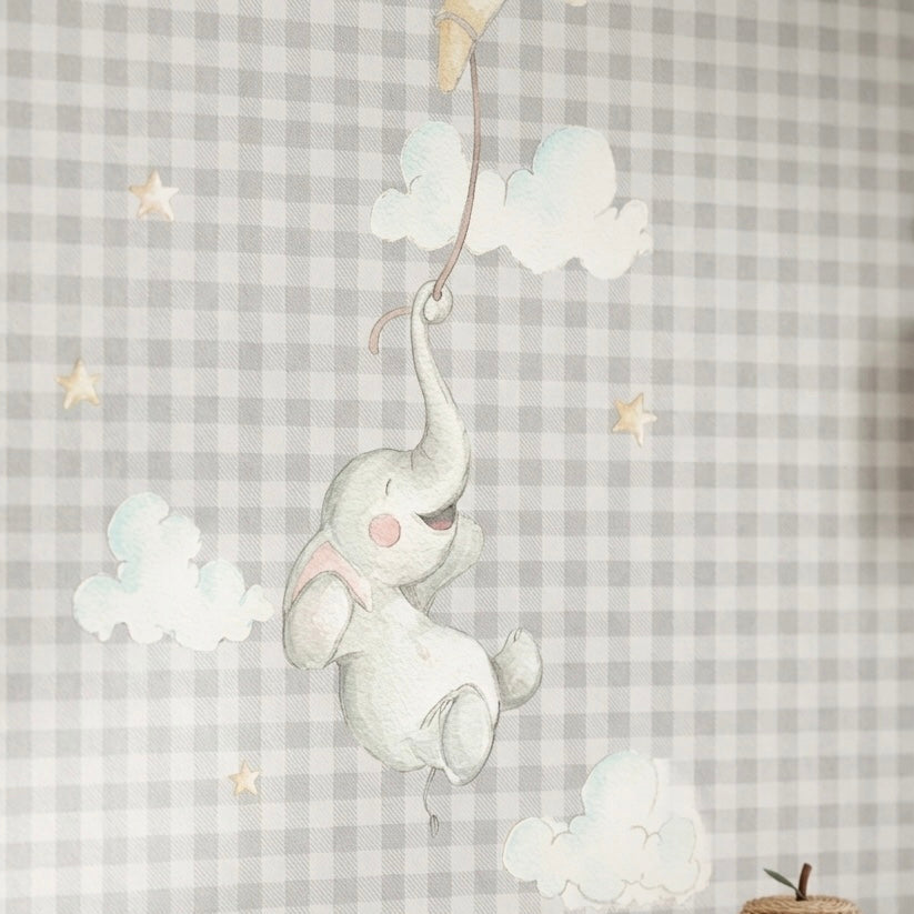 Vinilo Decorativo Infantil ELEFANTITO FELIZ - SUEÑOS DE CIGUEÑA