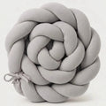 Trenza Cuna Gris Algodón 210cm - Protector de Cuna Suave y Seguro