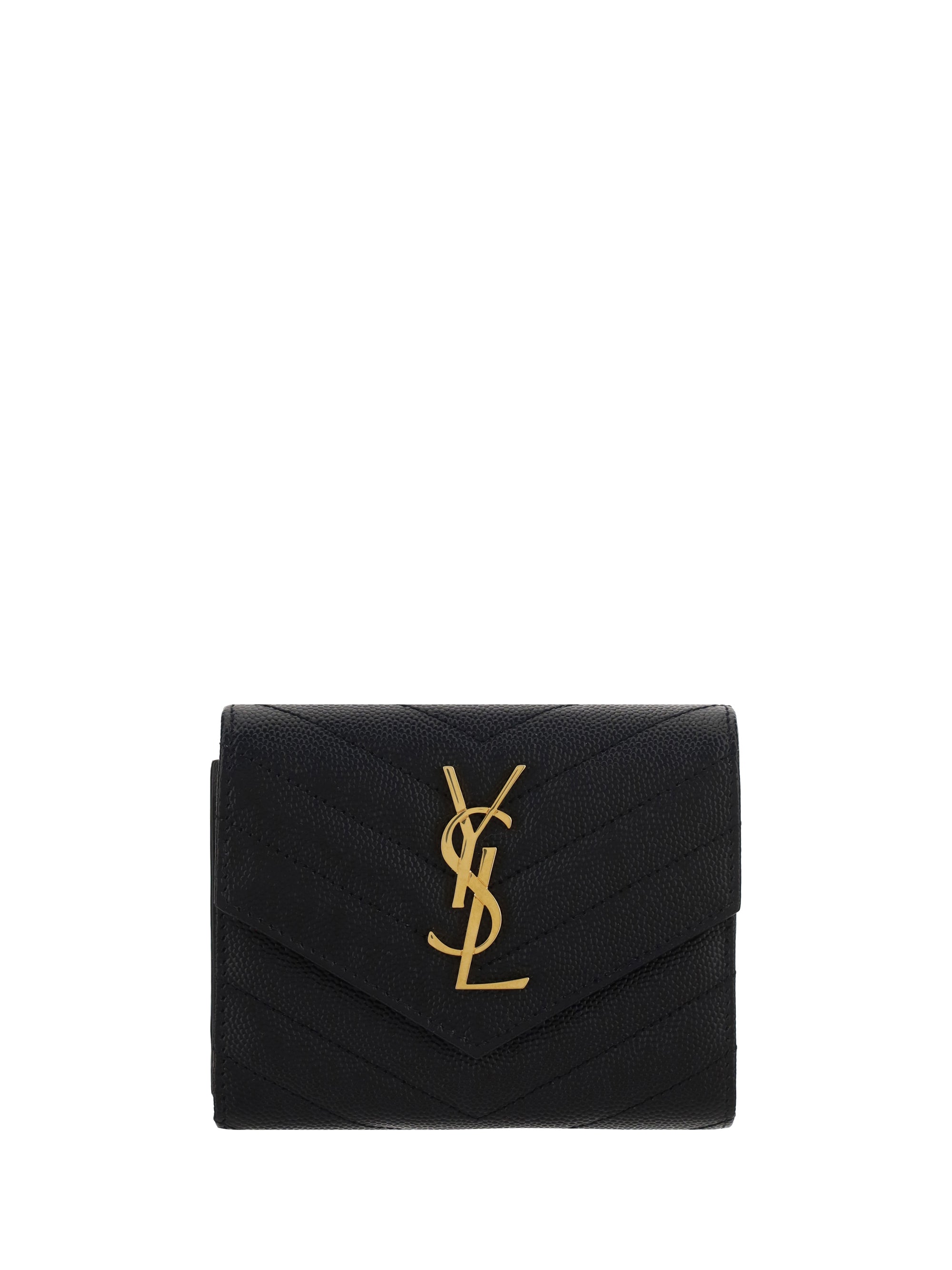 Saint Laurent Cassandre Matelassé Wallet — Black